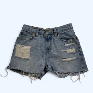 LEVIS Distressed Jean Shorts
